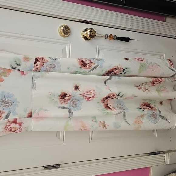 Floral, Wrap Dress, Wedding, Bridal, Flower, Casual, Maxi, Party, Garden, Cute - Picture 8 of 8